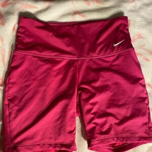 Nike Pink Bike Shorts High Waist Moisture-Wicking